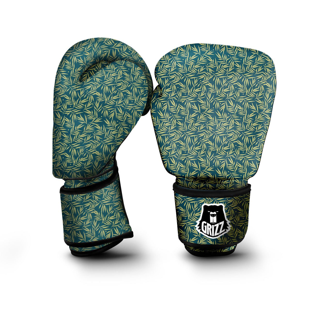 Tree Bamboo Green Print Pattern Boxing Gloves-grizzshop