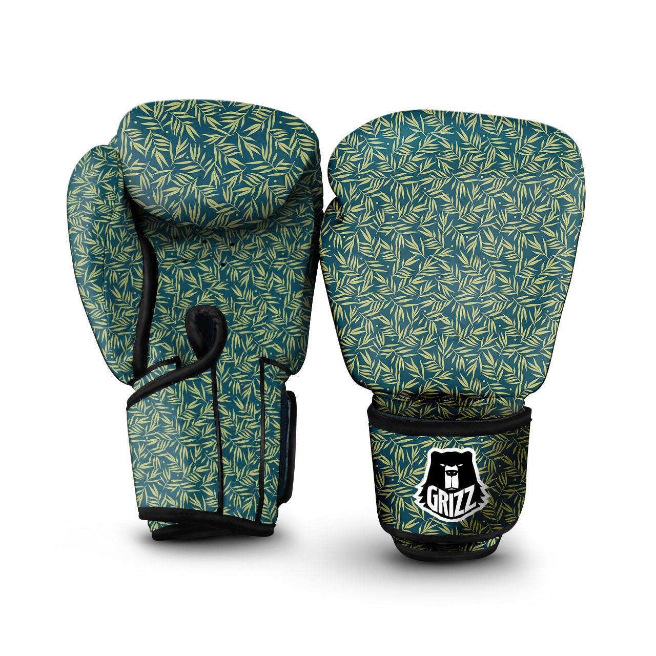 Tree Bamboo Green Print Pattern Boxing Gloves-grizzshop