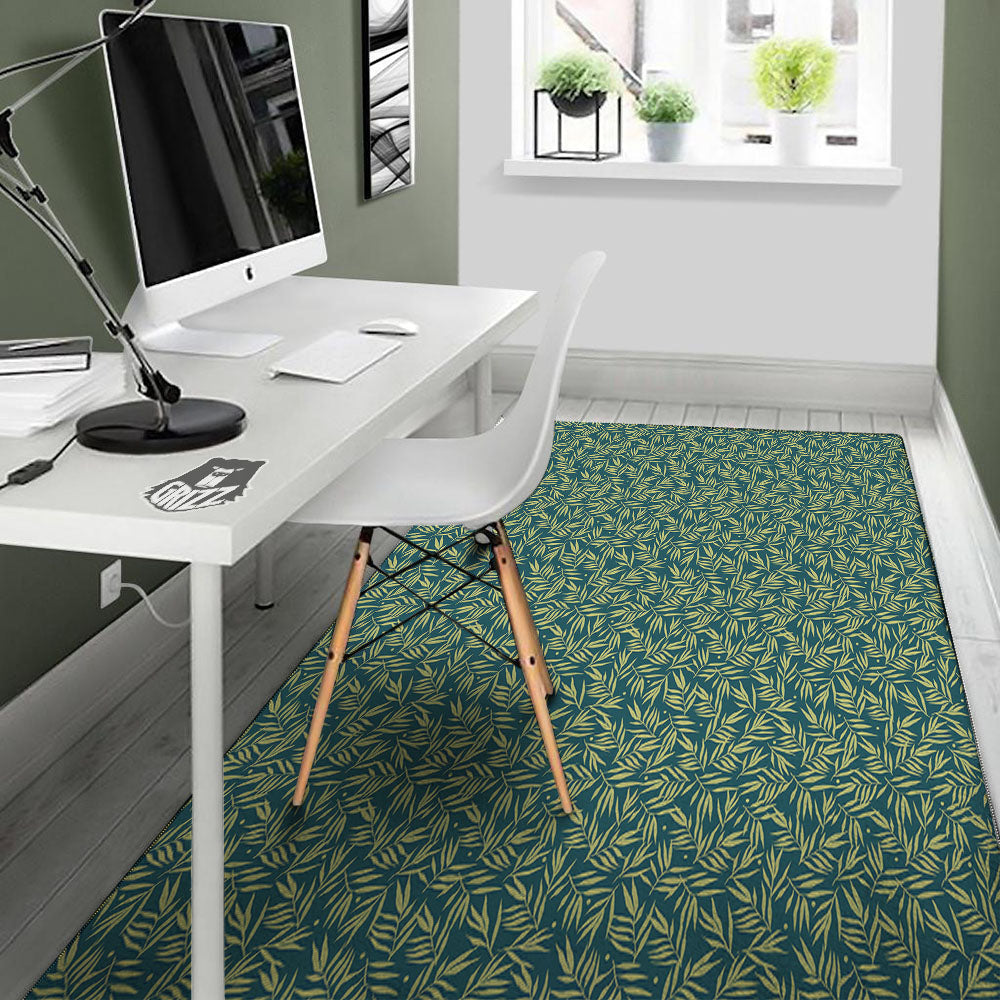 Tree Bamboo Green Print Pattern Floor Mat-grizzshop