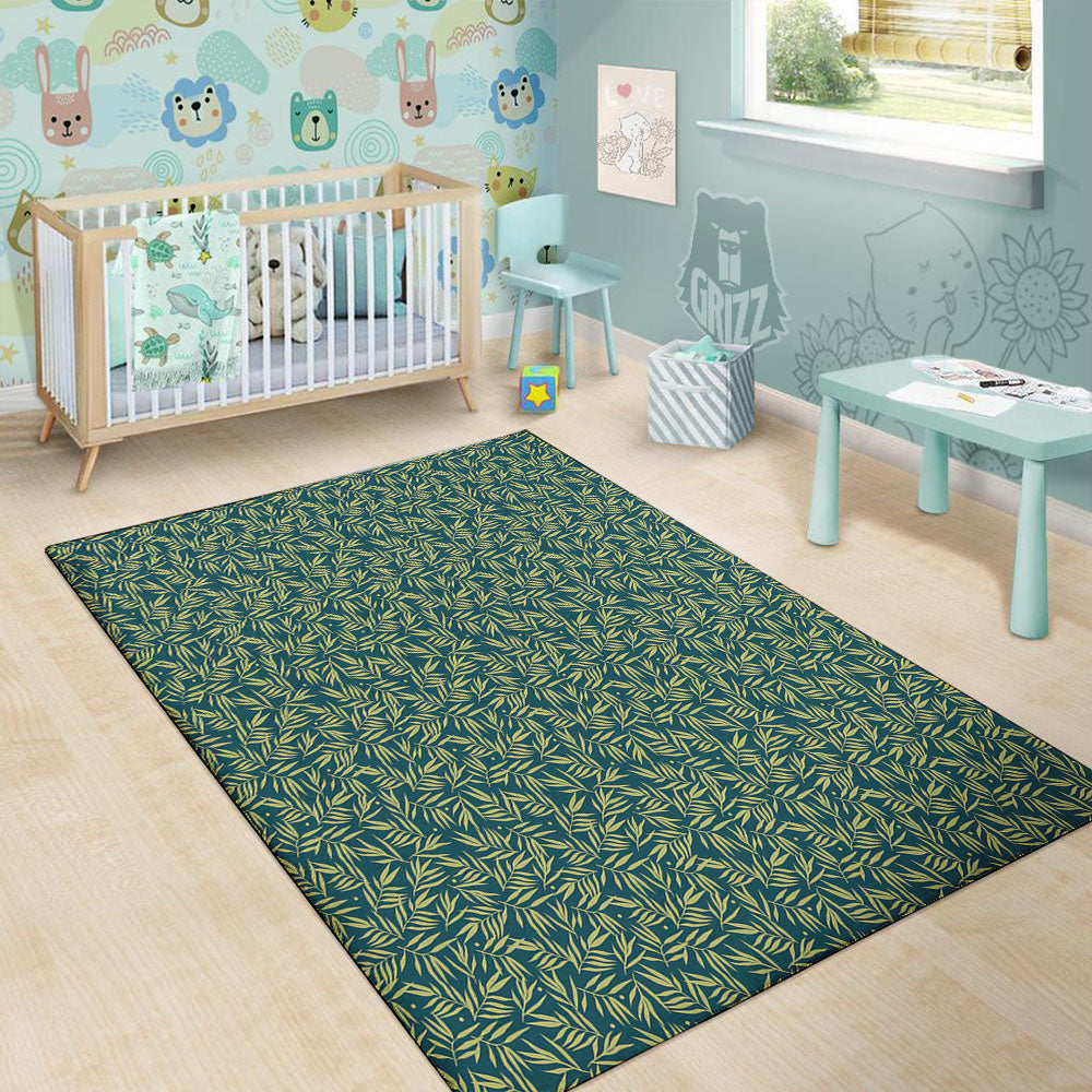 Tree Bamboo Green Print Pattern Floor Mat-grizzshop