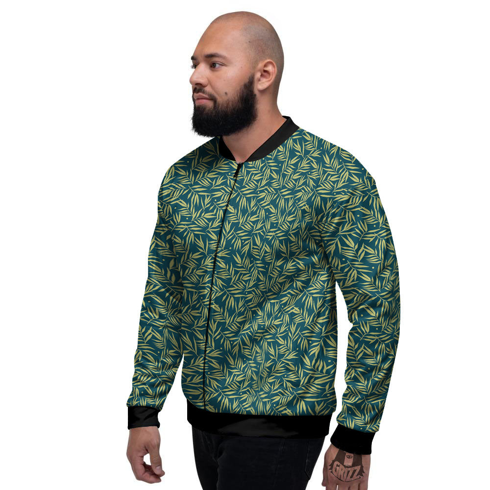 Tree Bamboo Green Print Pattern Men's Bomber Jacket-grizzshop
