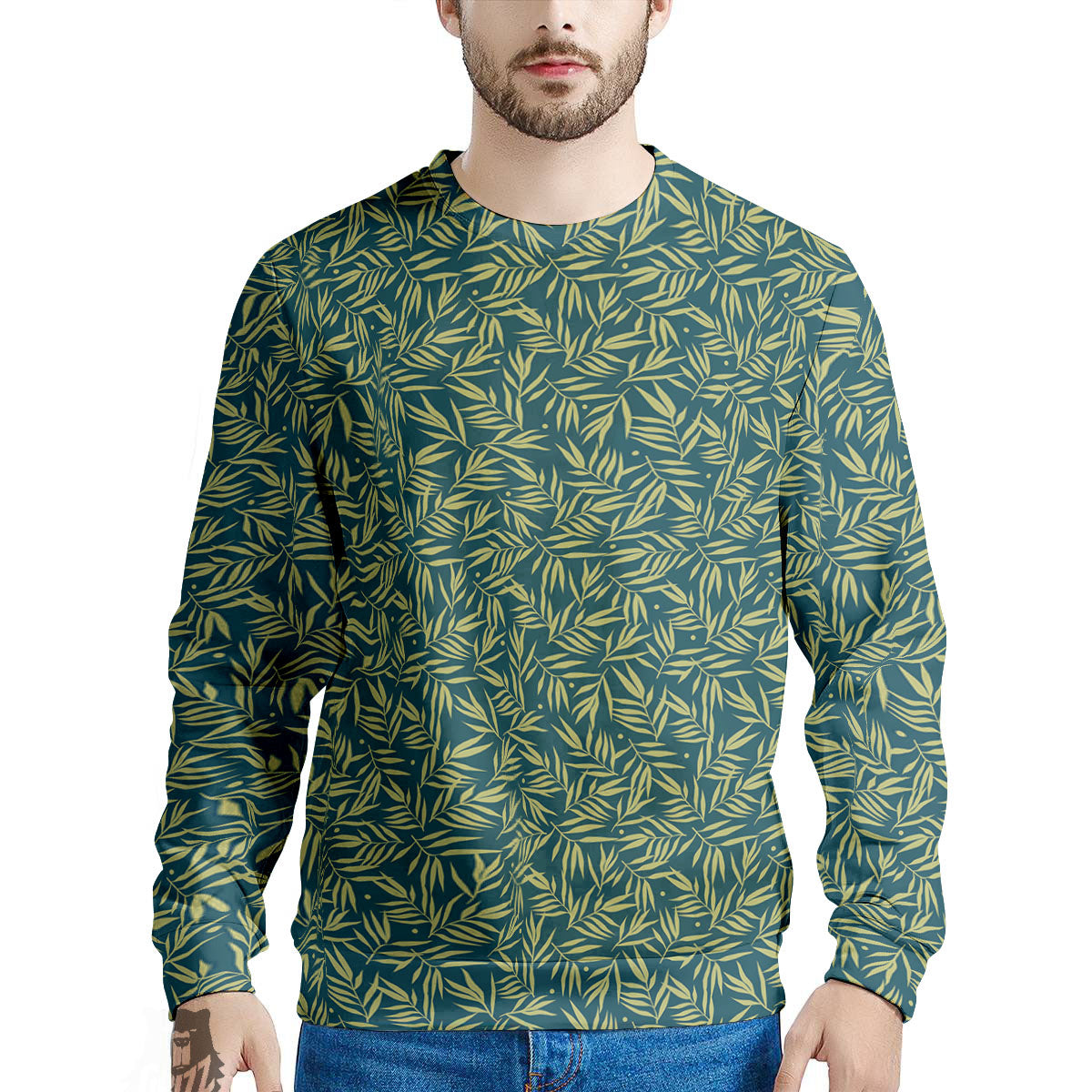 Tree Bamboo Green Print Pattern Men's Sweatshirt-grizzshop