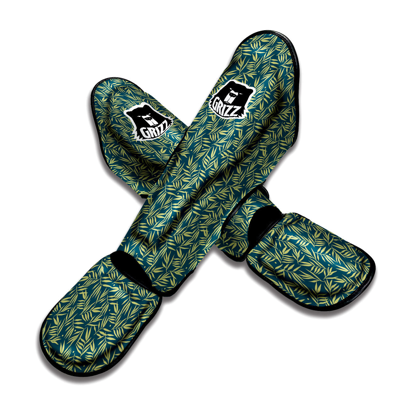 Tree Bamboo Green Print Pattern Muay Thai Shin Guards-grizzshop
