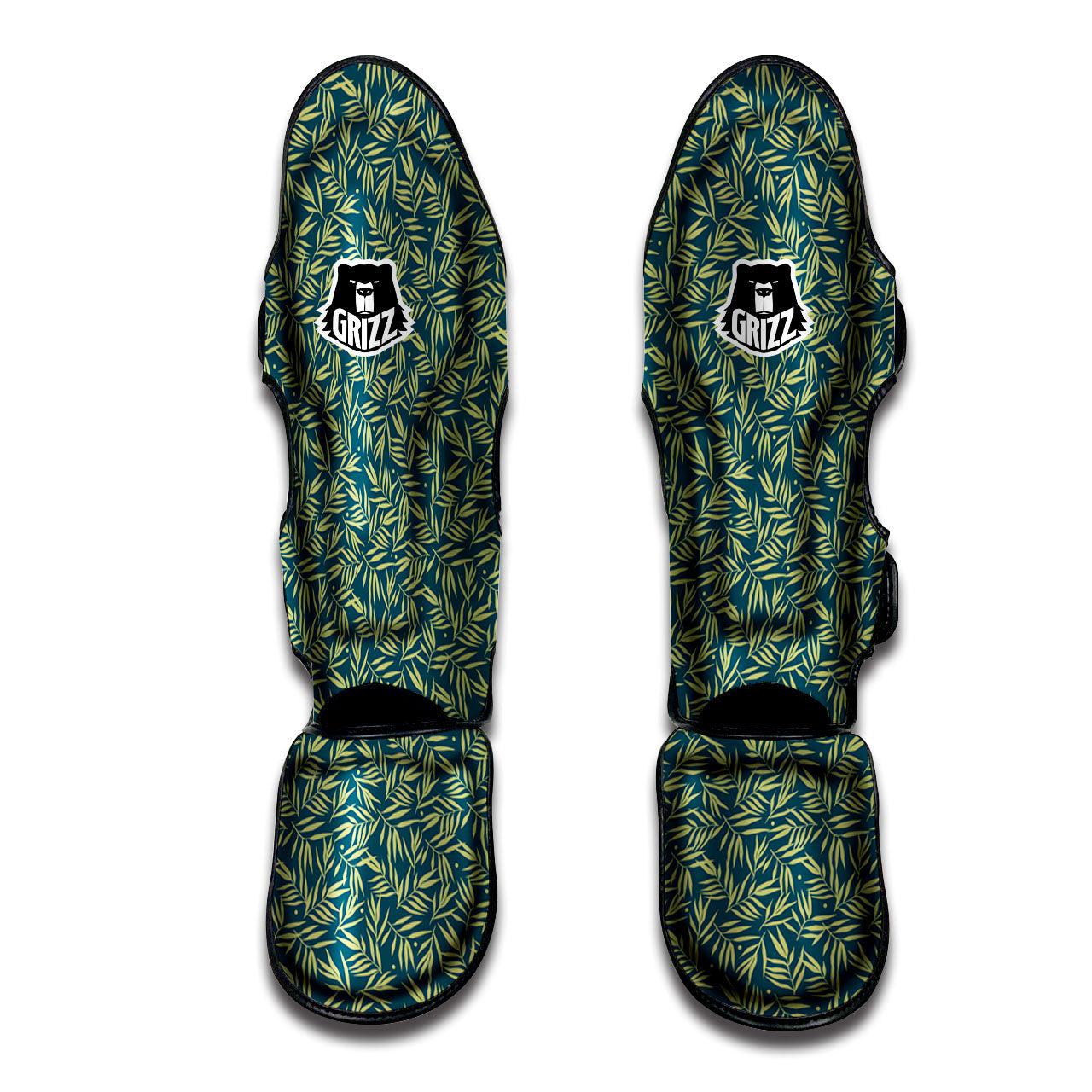 Tree Bamboo Green Print Pattern Muay Thai Shin Guards-grizzshop
