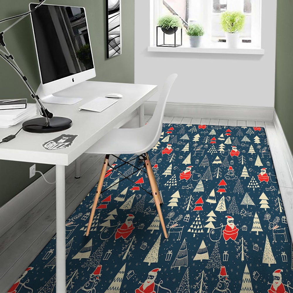 Tree Merry Christmas Print Pattern Floor Mat-grizzshop
