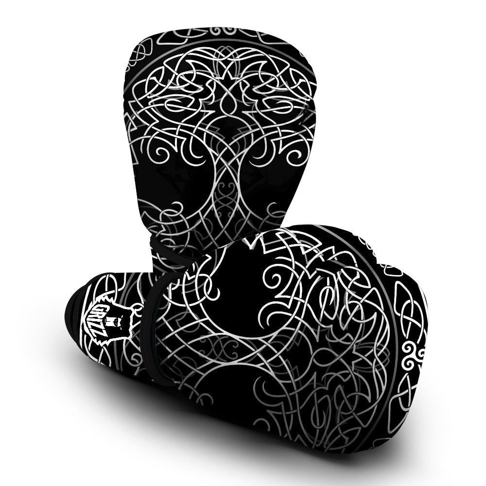 Tree Of Life Celtic Knot Print Boxing Gloves-grizzshop