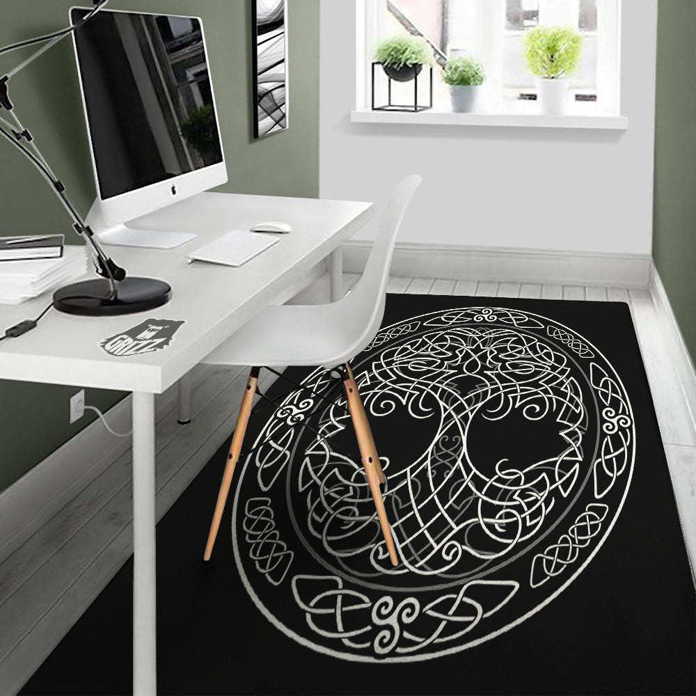 Tree Of Life Celtic Knot Print Floor Mat-grizzshop