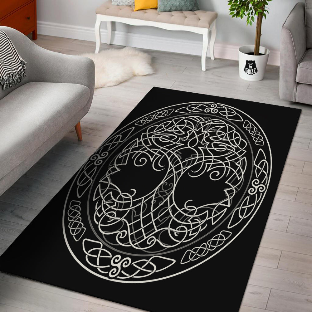Tree Of Life Celtic Knot Print Floor Mat-grizzshop