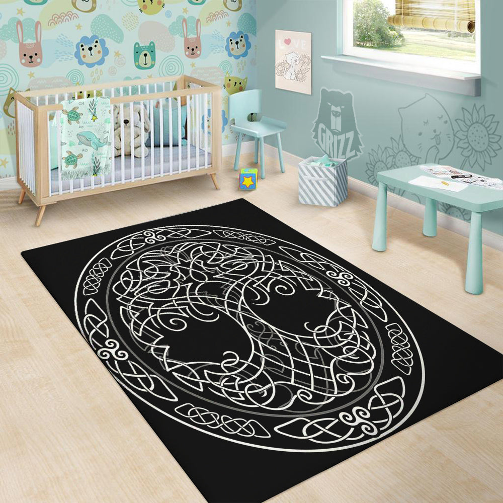 Tree Of Life Celtic Knot Print Floor Mat-grizzshop