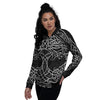 Tree Of Life Celtic Knot Print Women's Bomber Jacket-grizzshop