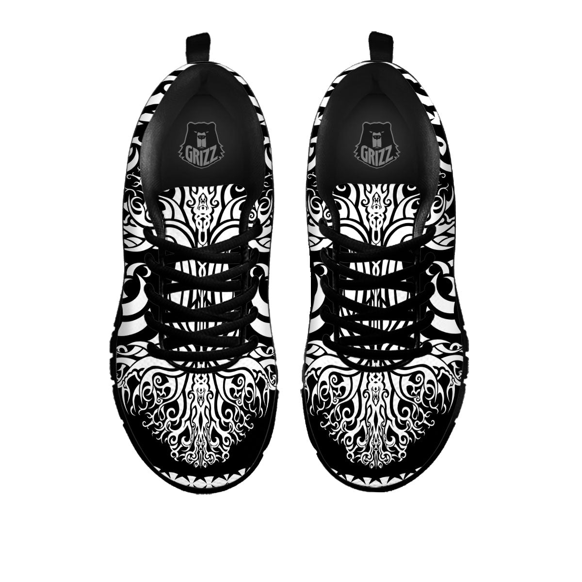 Tree Of Life Viking Print Black Sneaker-grizzshop