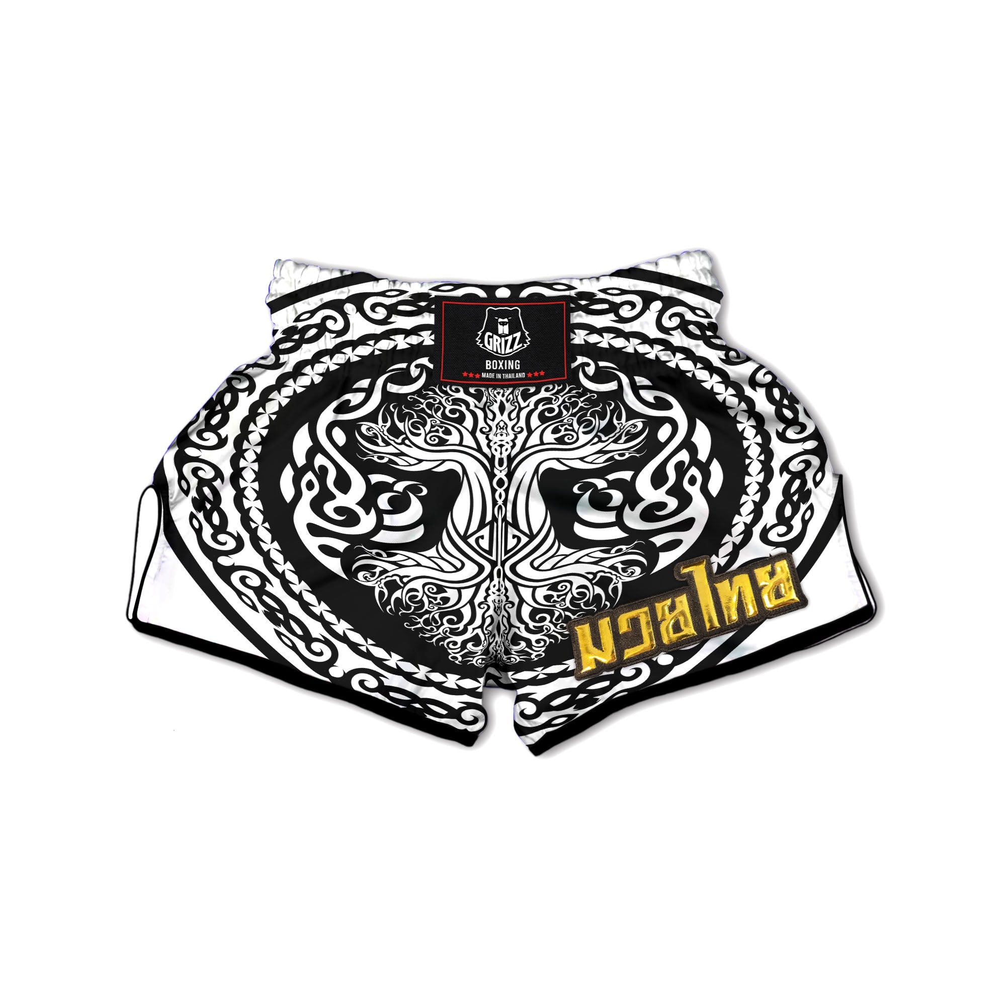 Tree Of Life Viking Print Muay Thai Boxing Shorts-grizzshop