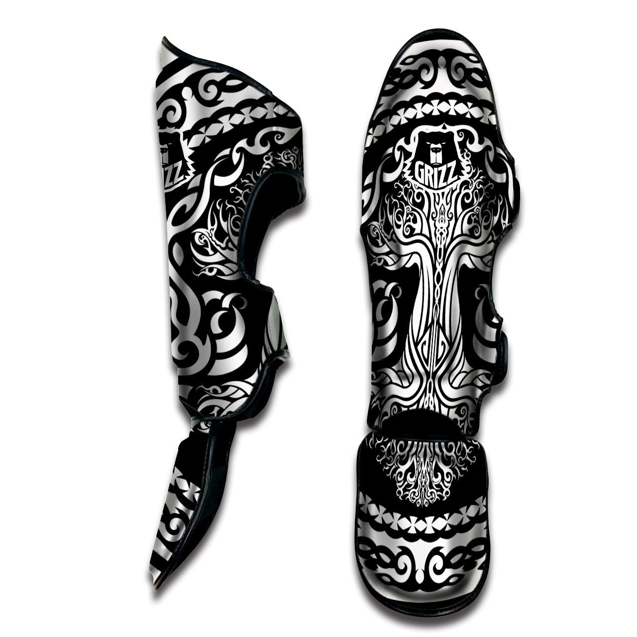 Tree Of Life Viking Print Muay Thai Shin Guards-grizzshop