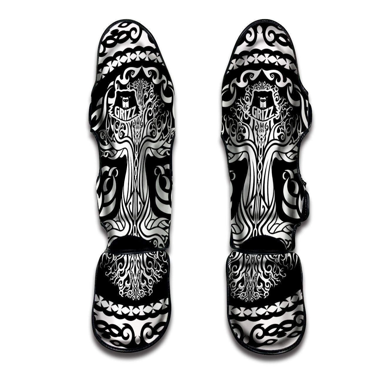 Tree Of Life Viking Print Muay Thai Shin Guards-grizzshop