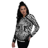 Tree Of Life Viking Print Women's Bomber Jacket-grizzshop