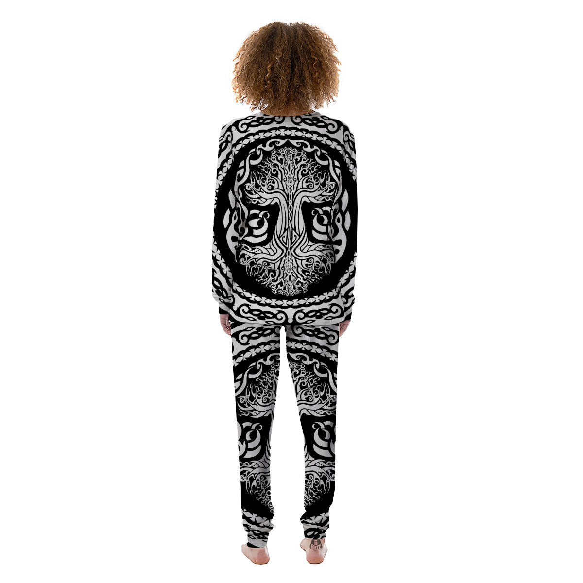 Tree Of Life Viking Print Women's Pajamas-grizzshop