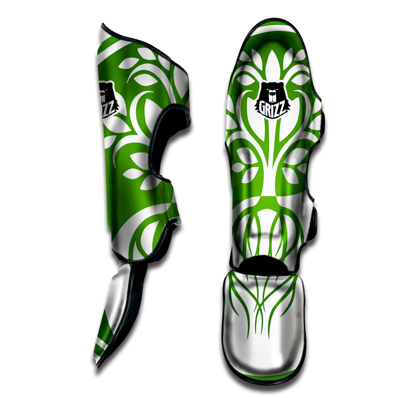 Tree Of Life Yin Yang Print Muay Thai Shin Guards-grizzshop