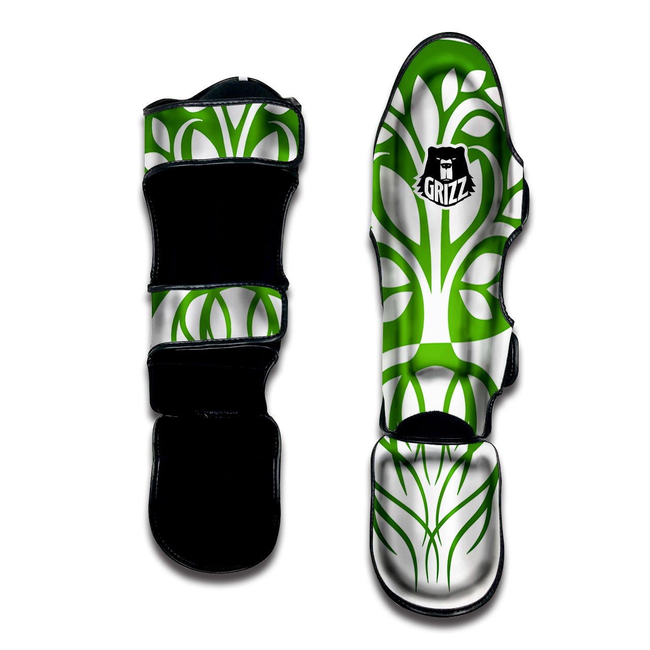 Tree Of Life Yin Yang Print Muay Thai Shin Guards-grizzshop