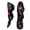 Tree Palm Trippy Print Pattern Muay Thai Shin Guards-grizzshop