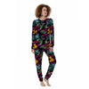 Tree Palm Trippy Print Pattern Women's Pajamas-grizzshop