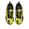 Tree Palm Yellow Print Pattern Black Sneaker-grizzshop