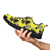 Tree Palm Yellow Print Pattern Black Sneaker-grizzshop