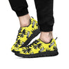 Tree Palm Yellow Print Pattern Black Sneaker-grizzshop