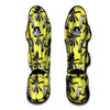 Tree Palm Yellow Print Pattern Muay Thai Shin Guards-grizzshop