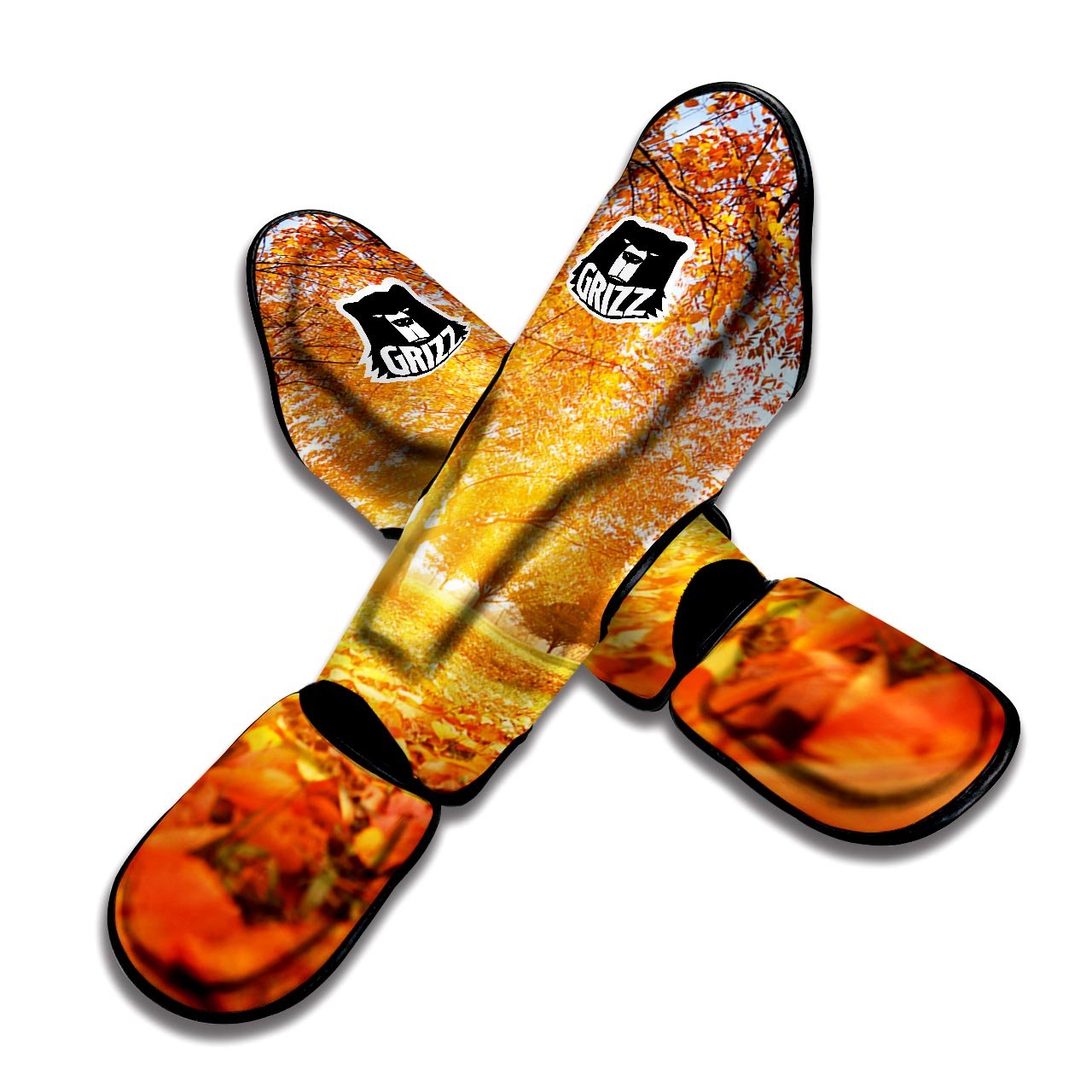 Tree Sunshine Autumn Print Muay Thai Shin Guards-grizzshop