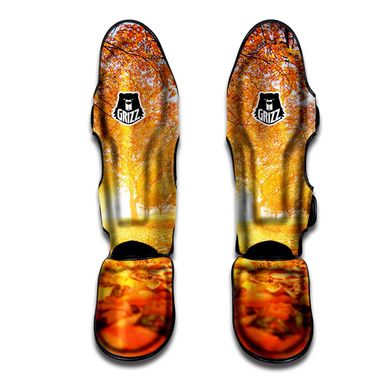 Tree Sunshine Autumn Print Muay Thai Shin Guards-grizzshop