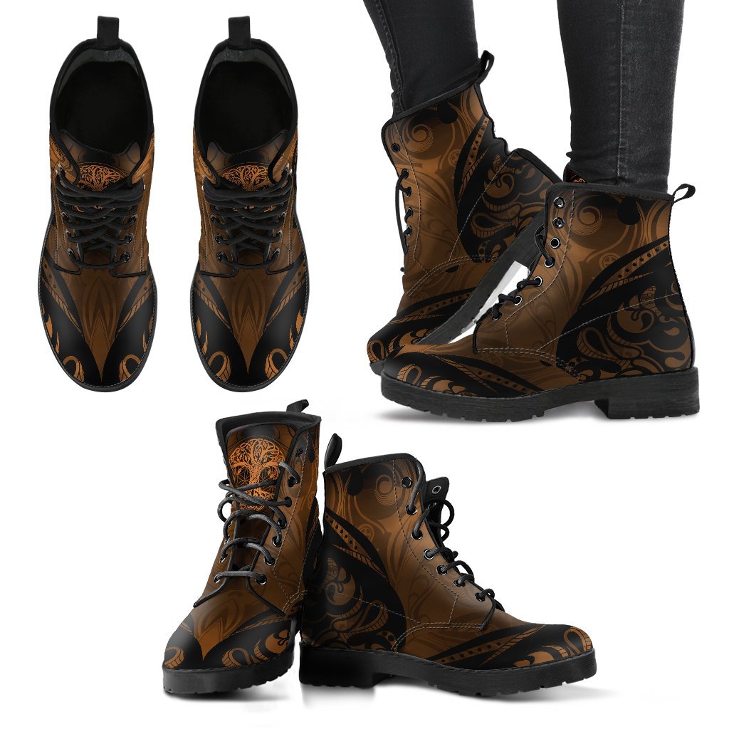 Tree of Life Women`s Leather Boots Brown-grizzshop