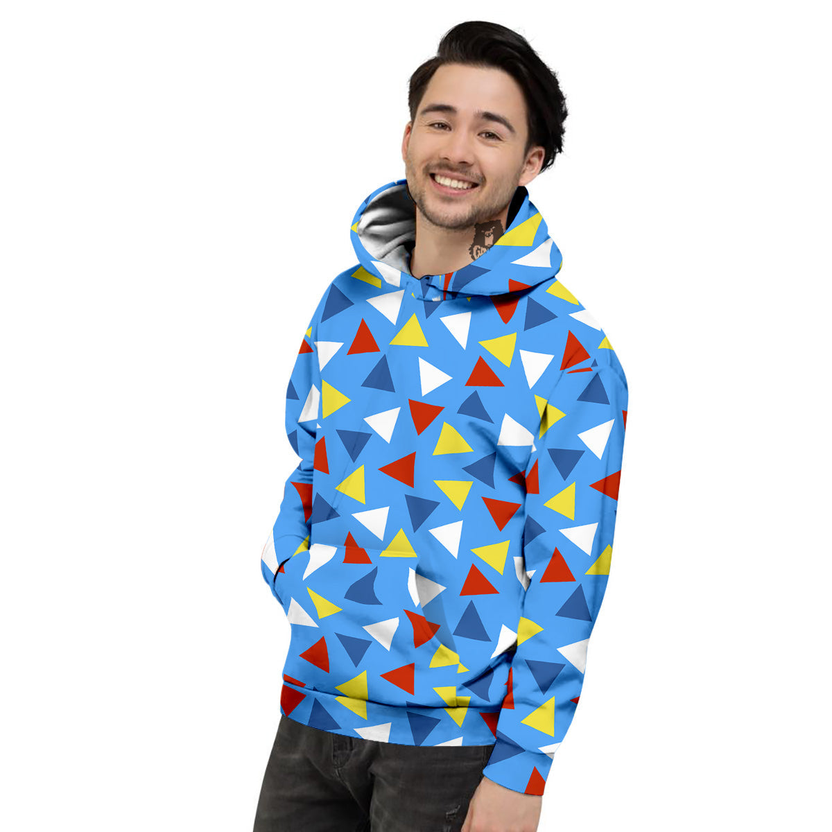 Triangle Autism Awareness Color Print Pattern Men's Hoodie-grizzshop