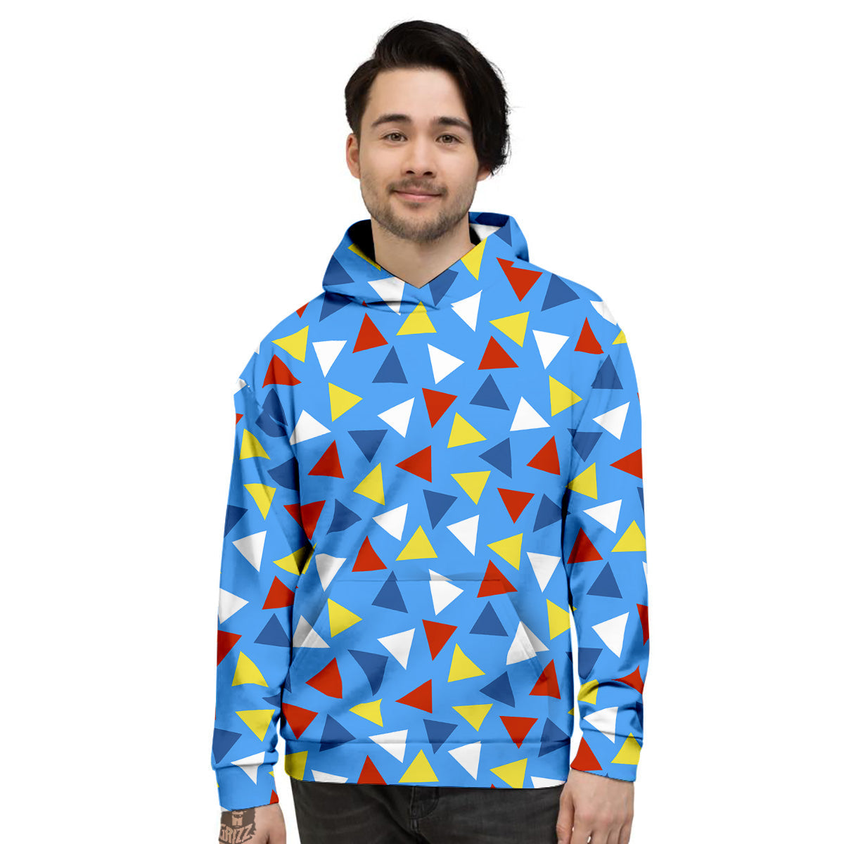 Triangle Autism Awareness Color Print Pattern Men's Hoodie-grizzshop