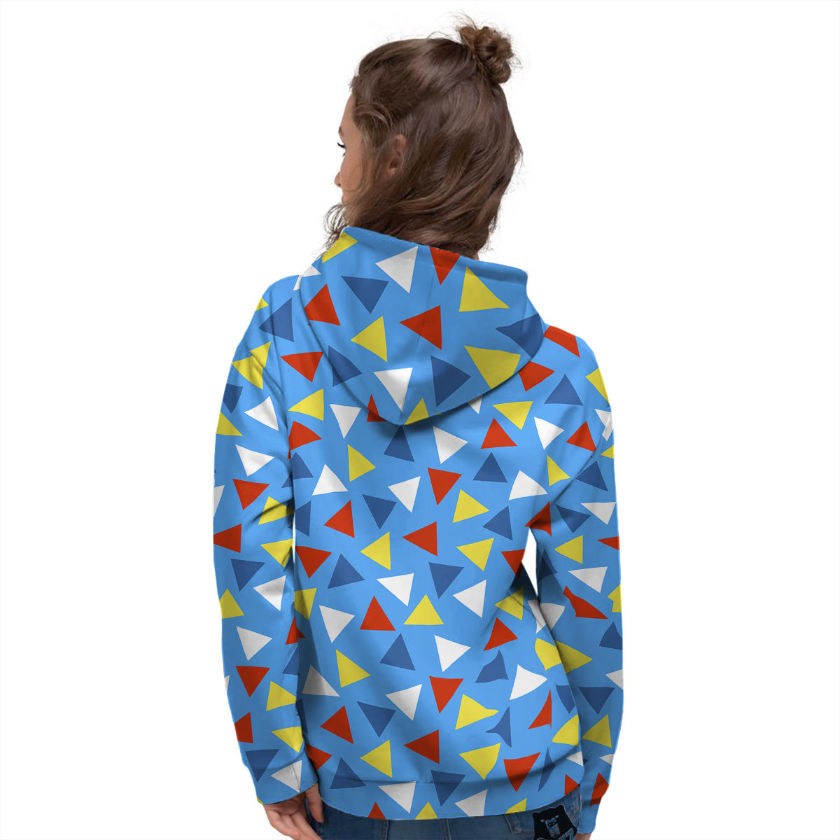 Triangle Autism Awareness Color Print Pattern Women's Hoodie-grizzshop