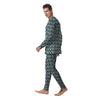 Triangle Blue Geometric Print Pattern Men's Pajamas-grizzshop