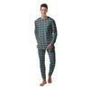 Triangle Blue Geometric Print Pattern Men's Pajamas-grizzshop