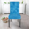 Triangle Blue Pattern Print Chair Cover-grizzshop