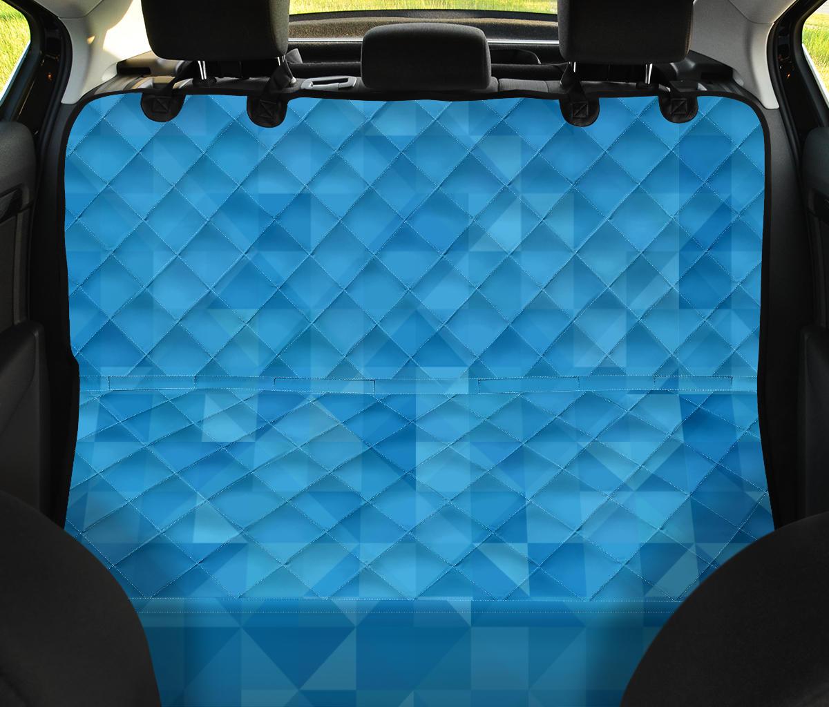 Triangle Blue Pattern Print Pet Car Seat Cover-grizzshop