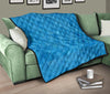 Triangle Blue Pattern Print Quilt-grizzshop