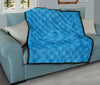 Triangle Blue Pattern Print Quilt-grizzshop