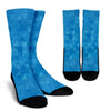 Triangle Blue Pattern Print Unisex Crew Socks-grizzshop