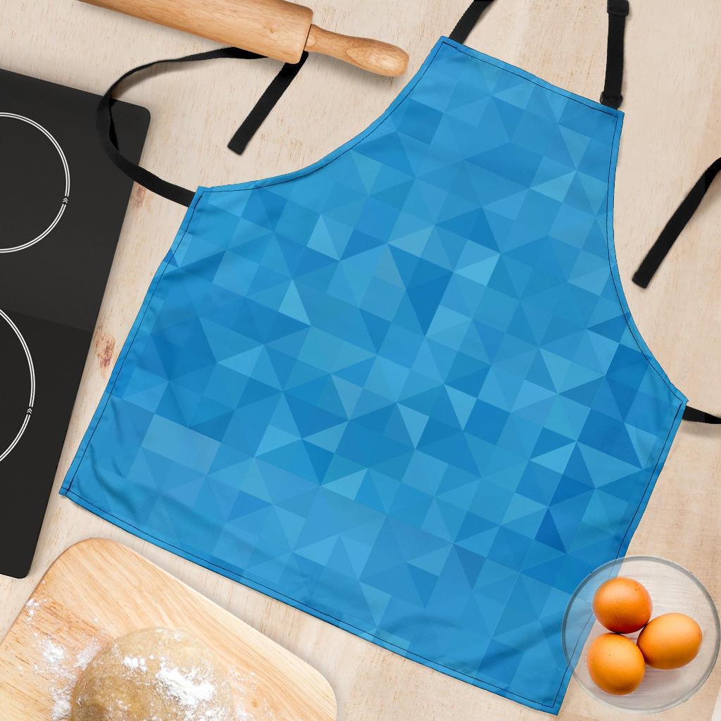 Triangle Blue Pattern Print Women's Apron-grizzshop