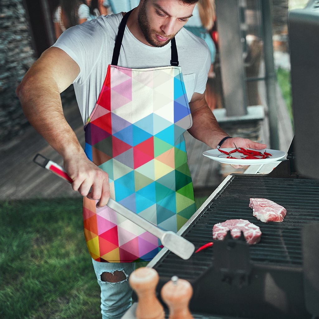 Triangle Colorful Pattern Print Men's Apron-grizzshop