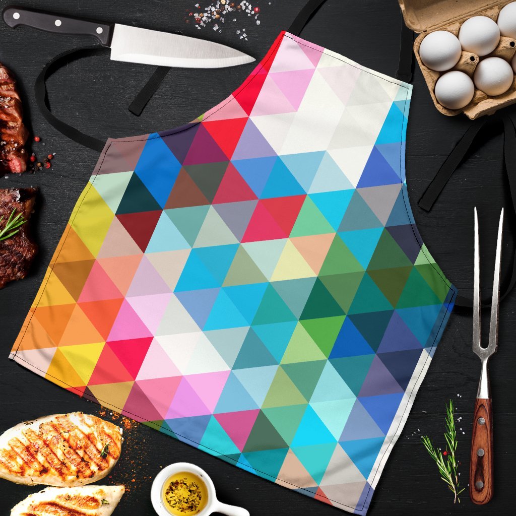 Triangle Colorful Pattern Print Men's Apron-grizzshop