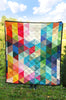 Triangle Colorful Pattern Print Quilt-grizzshop