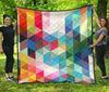 Triangle Colorful Pattern Print Quilt-grizzshop