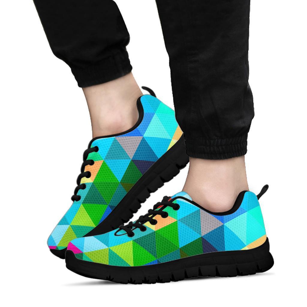 Triangle Colorful Pattern Print Sneaker Shoes For Men Women-grizzshop