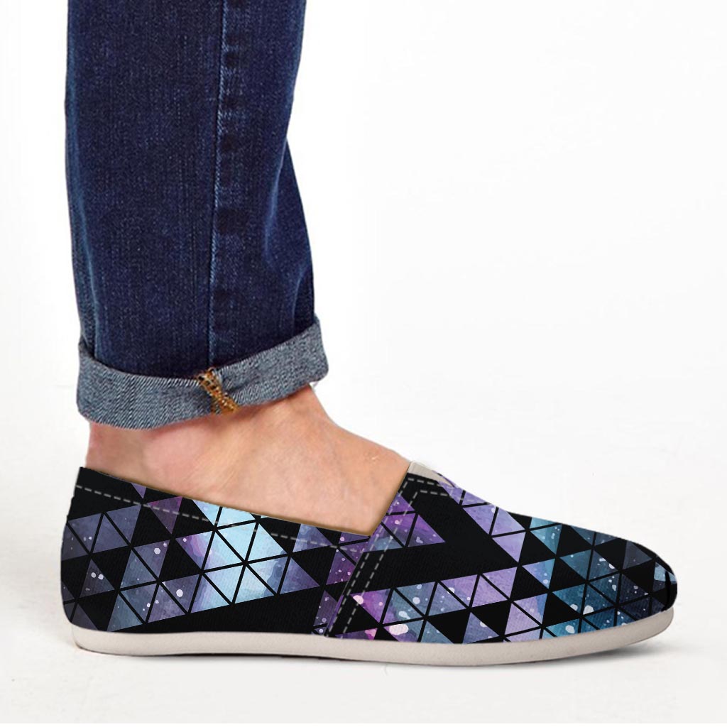 Triangle Galaxy Space Canvas Shoes-grizzshop