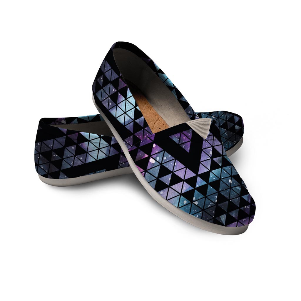 Triangle Galaxy Space Canvas Shoes-grizzshop