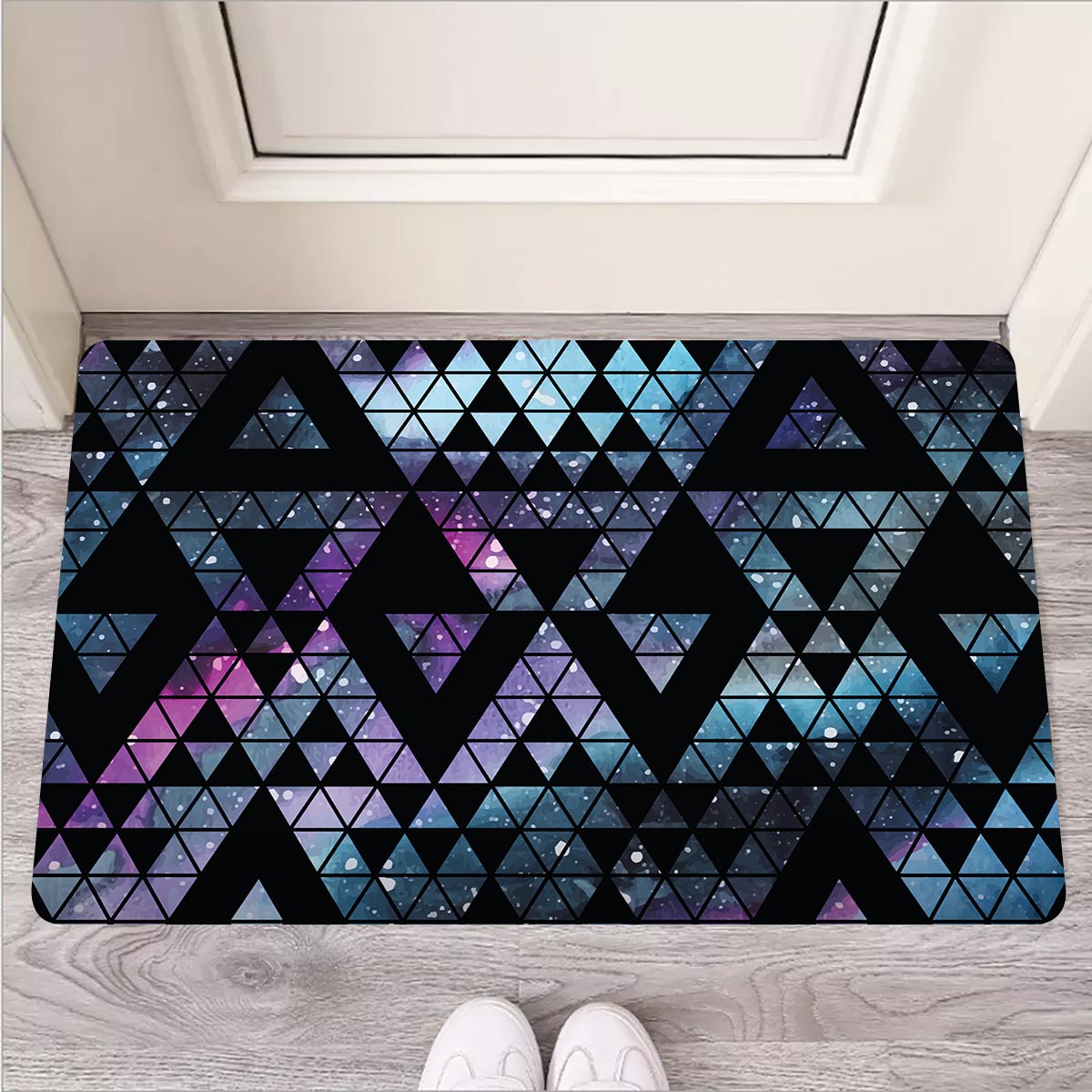 Triangle Galaxy Space Door Mat-grizzshop